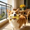 Plush Bone Dog Toy Soft Bone Dog Chew Toy with Gentle Sound Low Noise Tooth Cleaning Toy for Small Medium Dogs Teething Snuggling