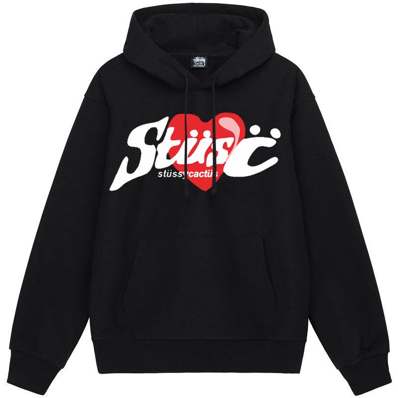 Unisex Heart Mercury Print Heavyweight Hooded Sweatshirt - Trendy STUSS Original