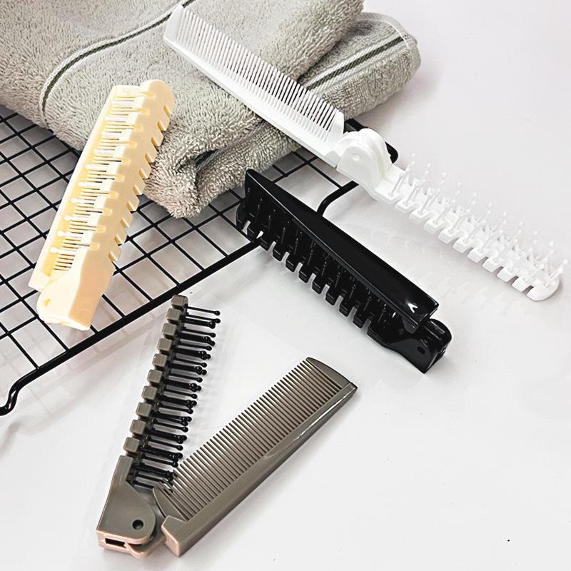 "Portable Double Folding Comb for Students - Massage and Hairstyling Tool for Dorms and Hotels"
