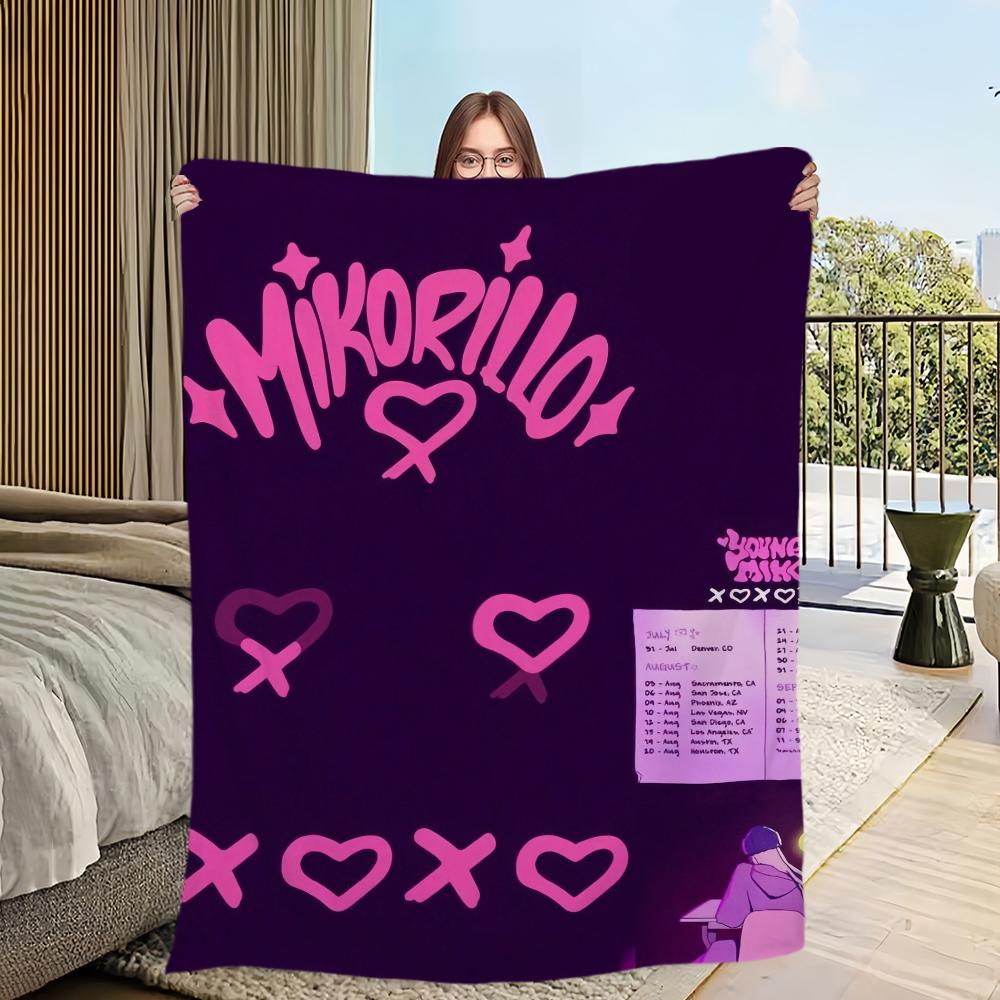 Singer Young Miko Atts Blanket Skin friendly comfort warm soft plush blanket suitable sofa living room office bedroom