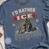 Ice Fishing T Shirt, I'd Rather Be Ice Tee for Anglers