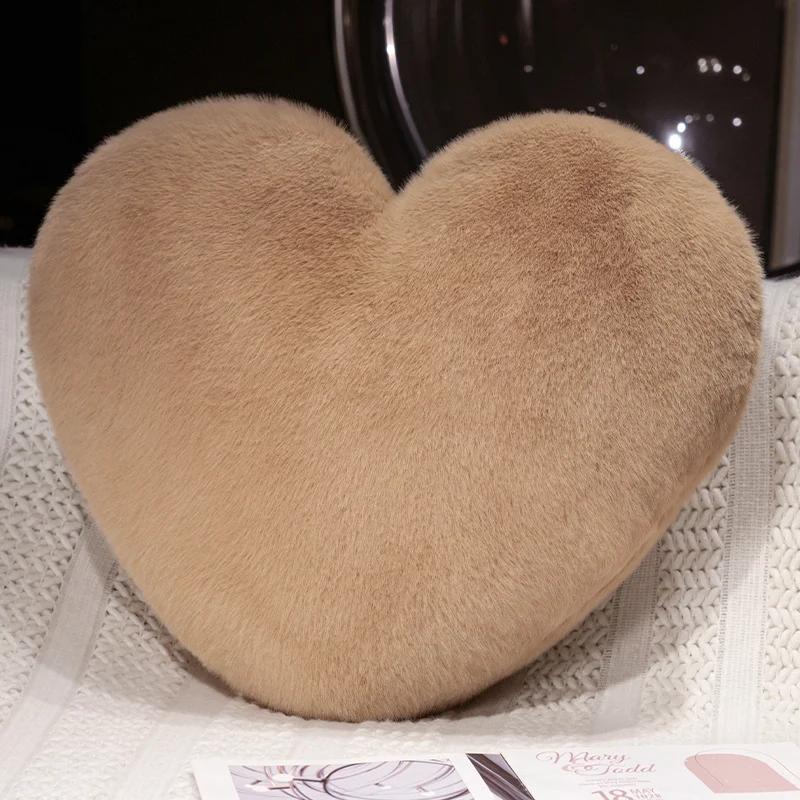 Simulazione 11/40/50Cm Cuscino a Forma di Cuore Giocattoli di Peluche Riempiti Bambole di Cartone Morbide Decorazione per la Casa Regalo Confortevole Regalo di Compleanno