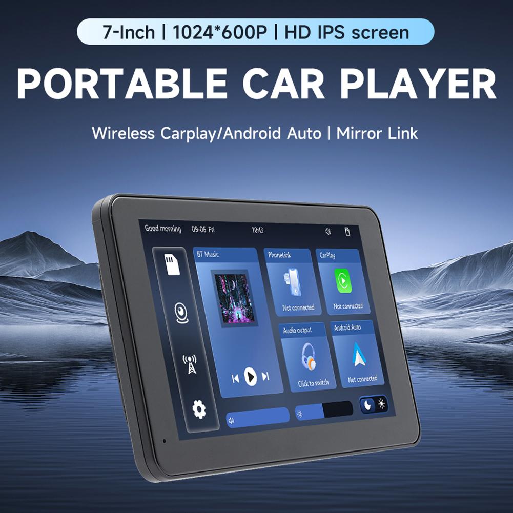 7 Inch Wireless Carplay Android Auto Car Radio Audio Receiver HD IPS Touch Screen Car MP5 Player Bluetooth-Compatible for Car