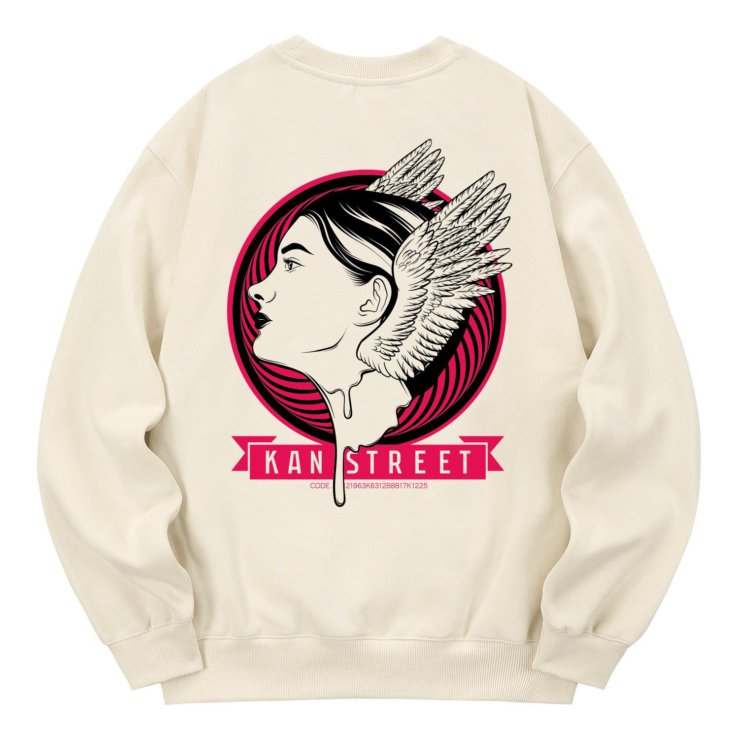 Khan 6312 Kmc0060 Khan Women Fleece-Lined Sweatshirt - Cream L