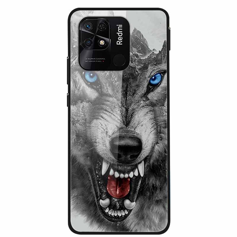 For Redmi 10C Case Luxury Tempered Glass Back Cover Hard Case For Xiaomi Redmi 10C 10 C Capa Redmi10C Shockproof Funda Coque
