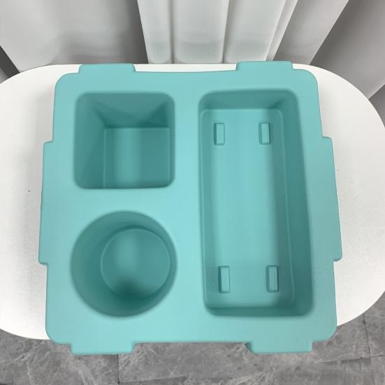 Snack Container Tray with Cup Holder Large Capacity Multiple Compartments