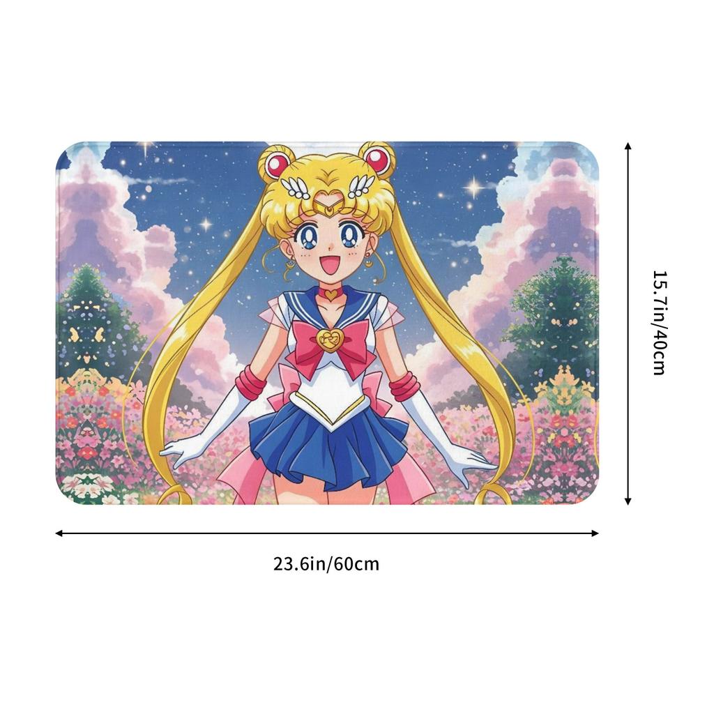 Cartoon Anime Girl Sailors Moons Doormat Mat Anti-Slip Kitchen Bathroom Garden Rug Carpet 40*60cm
