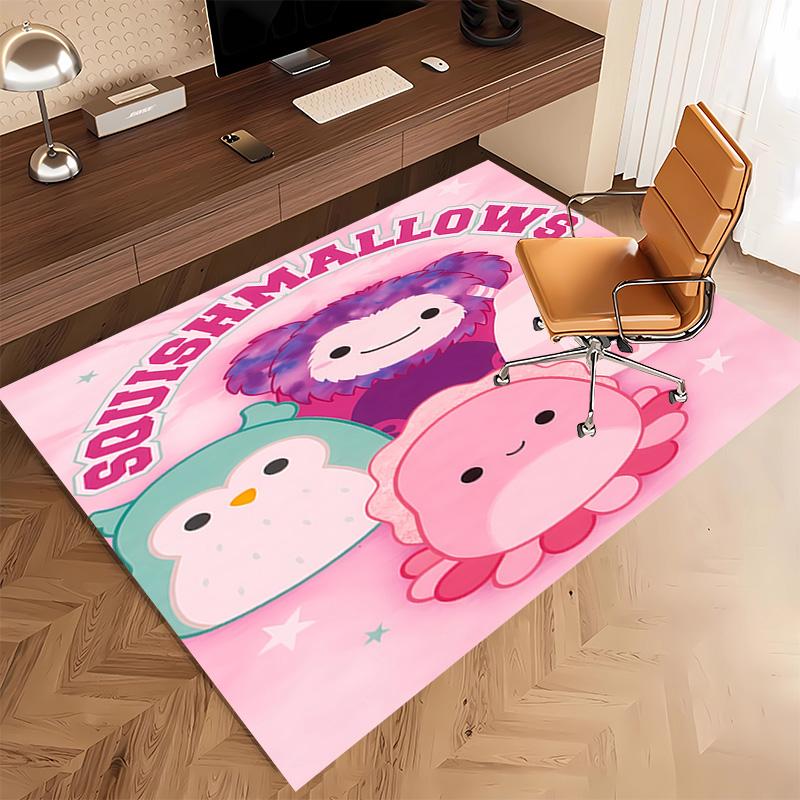 squishmallows Print Area Rug - Soft,Washable Non-Slip Indoor Mat,Living Room,Home Office Decorative Rug