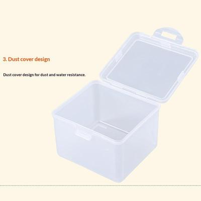 1Pcs With Lid Storage Box Rectangular Shape Multi-Purpose Storage Case Plastic Clear Small Thing Container