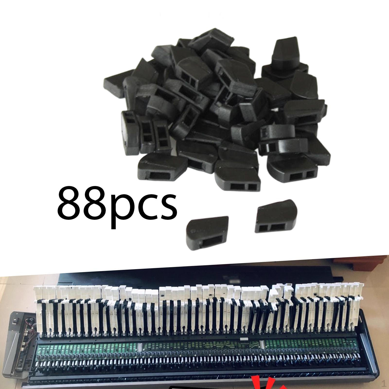 88Pcs Rubber Hat Cover for Digital Piano,Lightweight Easy to Install Repair Maintenance Sturdy Piano