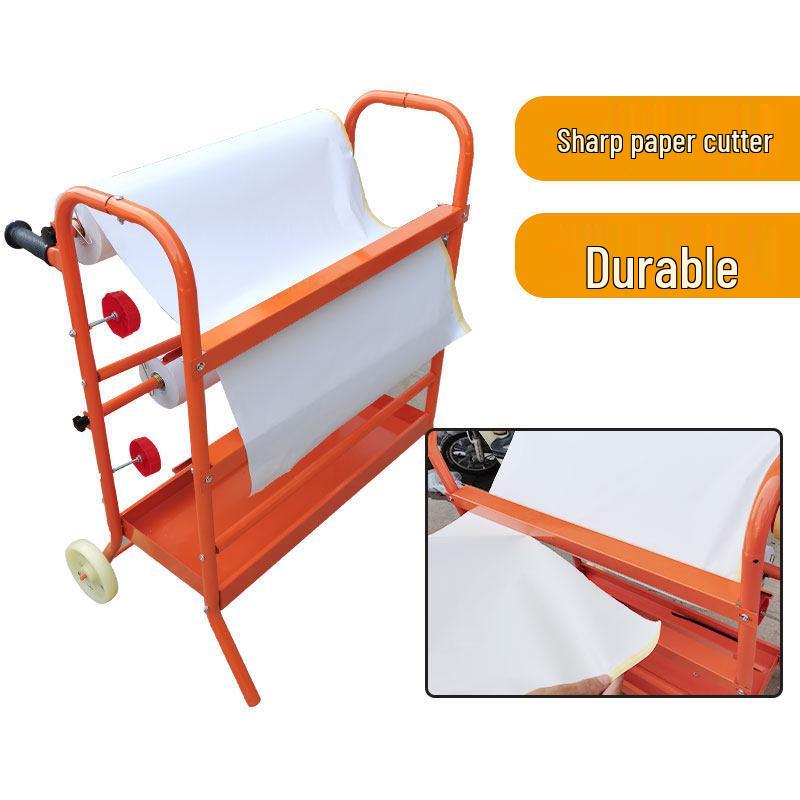 Mobile Multifunctional Paint Masking Paper Holder & Cutter Stand
