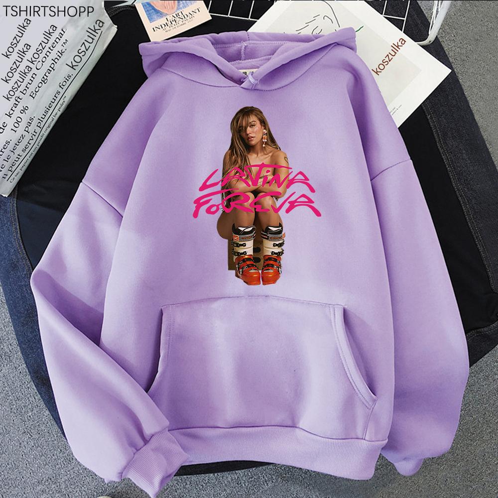 Karol G LATINA FOREVA Hoodie 2025 New Song Retro Women/men Hoodies Funny Autumn Winter Clothes Aesthetic Sweatshirt Vintage
