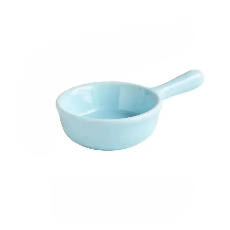1 Pcs Mini Ceramic Dish Japan Style Bowl Suit Household Eat Dinner Food Tools Use Soy Sauce Vinegar Sushi Dipping Plate