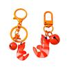 Creative Bell Accessory 3D Resin Shrimp Keychain Alloy Pendant Charm Decoration For Handbag Jewelry Gift