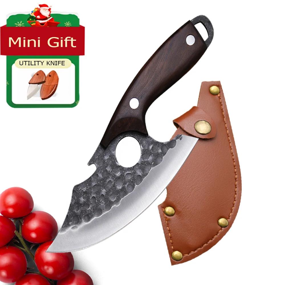 

Многофункциональный кухонный нож, нож для жареного ягненка, нож для барбекю, нож для резки мяса шеф-повара из нержавеющей стали, обвалочный нож с мини-подарком