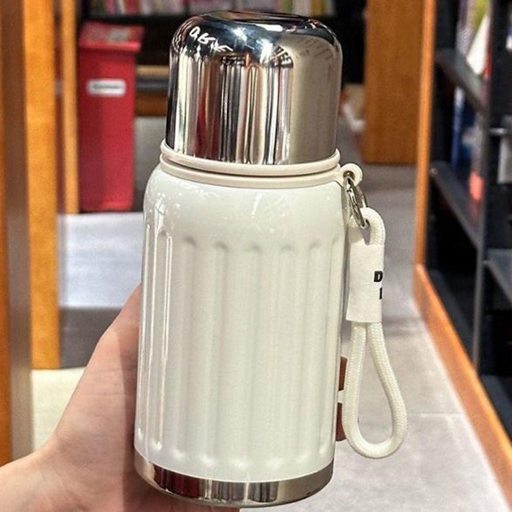 Keep Warm and Cold Mini Thermos Cup 450ml Coffee Tea Cup Fashionable Dual Drink Thermos  Daily Use