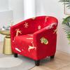 Elastic Christmas Tub Sofa Cover Stretch Spandex Club Chair Slipcovers For Living Room Coffee Bar Single Seater Couch Cover
