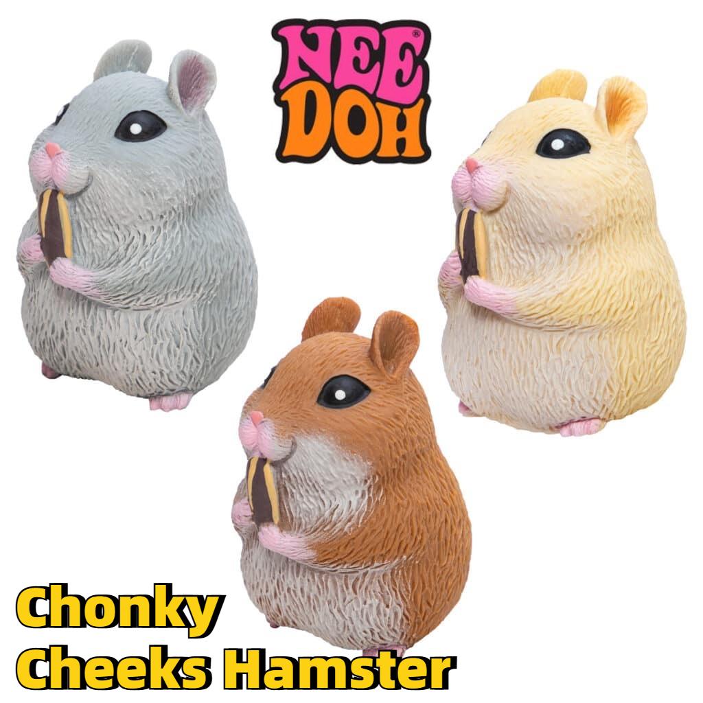 Needoh Chonky Cheeks Hamster Shaped Sensory Toys Relief Squishy Toy Relief Fidget Toys Adults Collectable