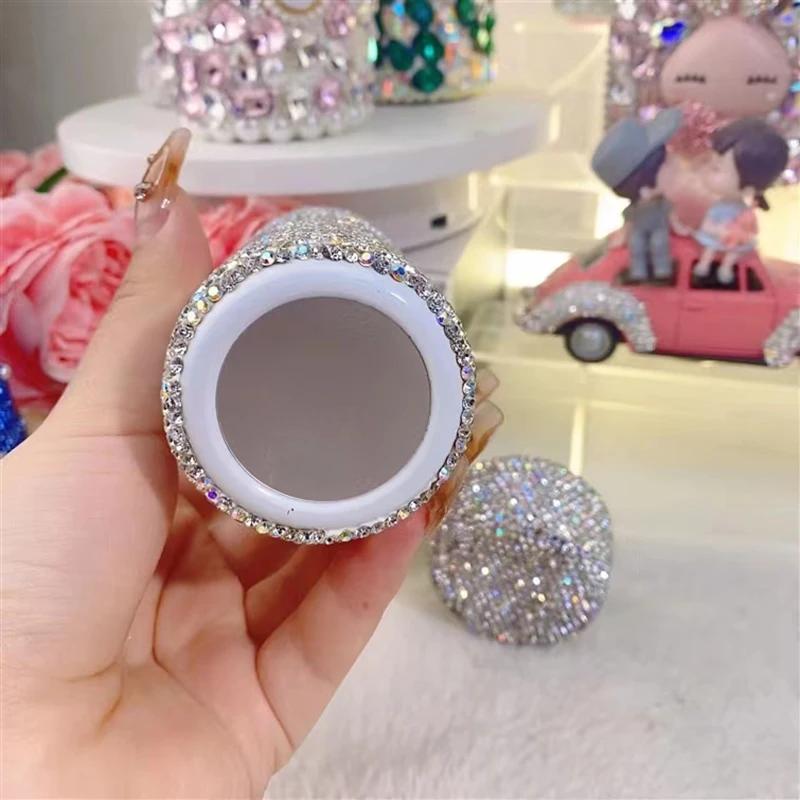 150ML Mini Cană Izolată Sticlă de Apă din Oțel Inoxidabil cu Perete Dublu Termos Portabil Blic Cană cu Diamante Cană de Cafea