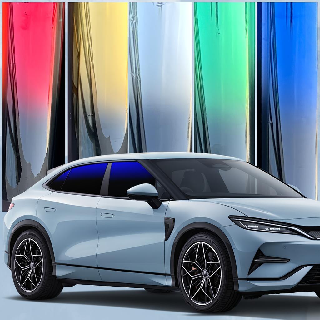 Dual‑Tone Gradient Thermal Insulation Window Film Explosion‑Proof PET Solar Sunshade Film Color Contrast Car RV Home Window Sticker