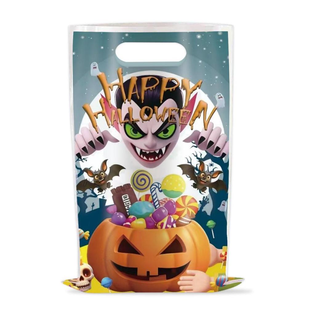 Ghostly Halloween Gift Bags - Skull Trick-or-Treat Party Decorations