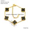Flower Electroplated Four-leaf Clover Titanium Steel Bracelet Versatile High-end Fashion Jewelry Women's Bracelet