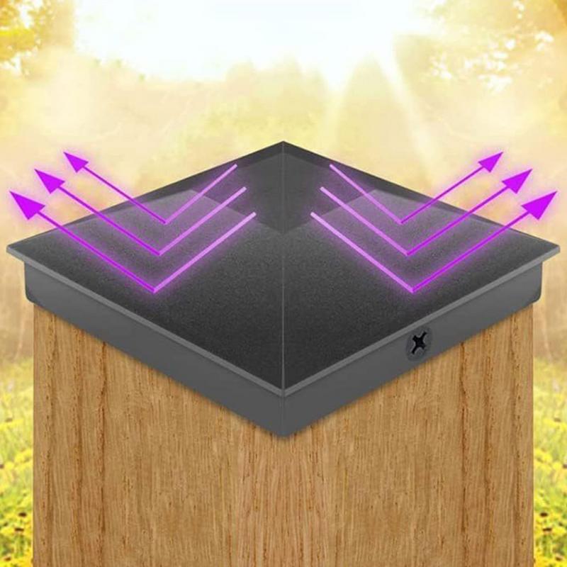 

6Pcs PP Fence Post Caps Decor Corridors Covers Black Waterproof Fence Caps Outdoor Post Cover for Protect Wood Post China Mainland