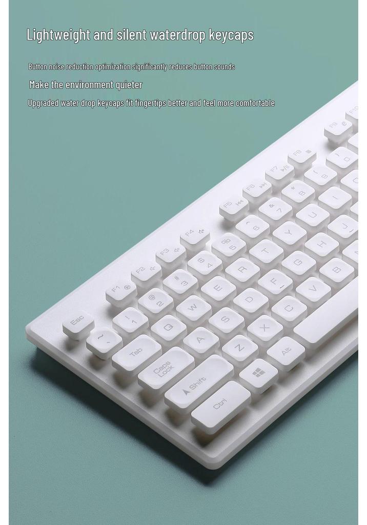 Chocolate Wireless/Wired Keyboard & Silent Mouse Set - Cute, Universal Laptop Accessory for Home & Office