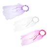 Children Lace Flower Crown Headband Veil for Girls Party Photography Accessories