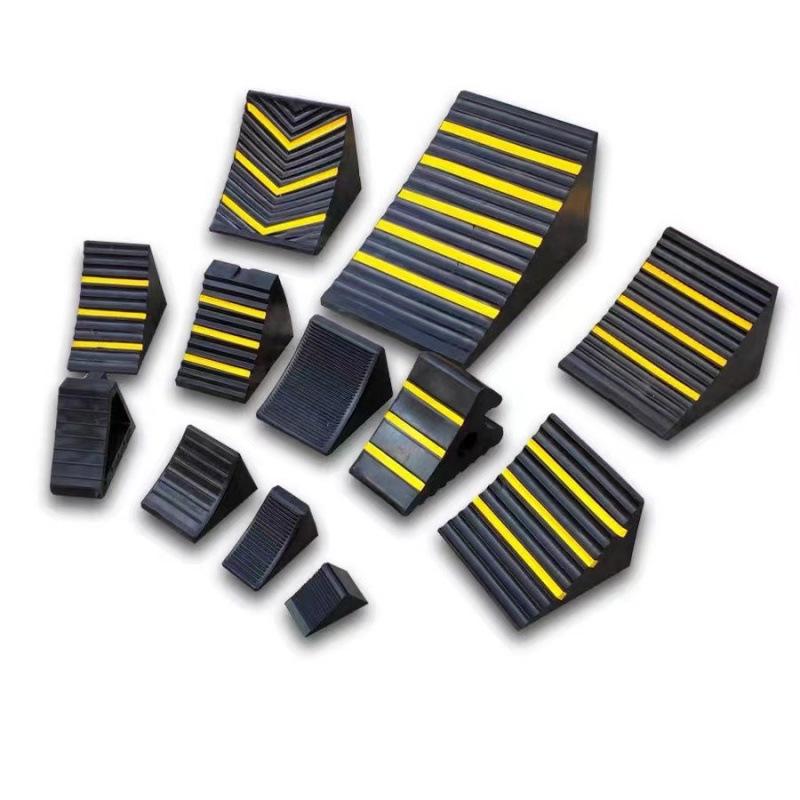 Portable Anti-Slip Rubber Wheel Chocks | Car & Truck Triangle Ramp Stoppers