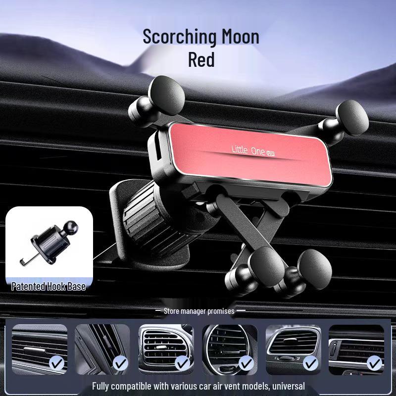 

Universal Car Phone Holder with Air Vent Gravity Linkage and Dashboard Suction Cup Universal English Logo