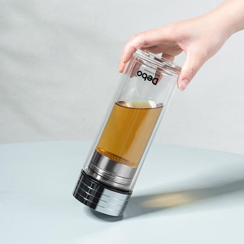 Debo Alonso Magnetic Suction Double-Layer Glass Tea Cup