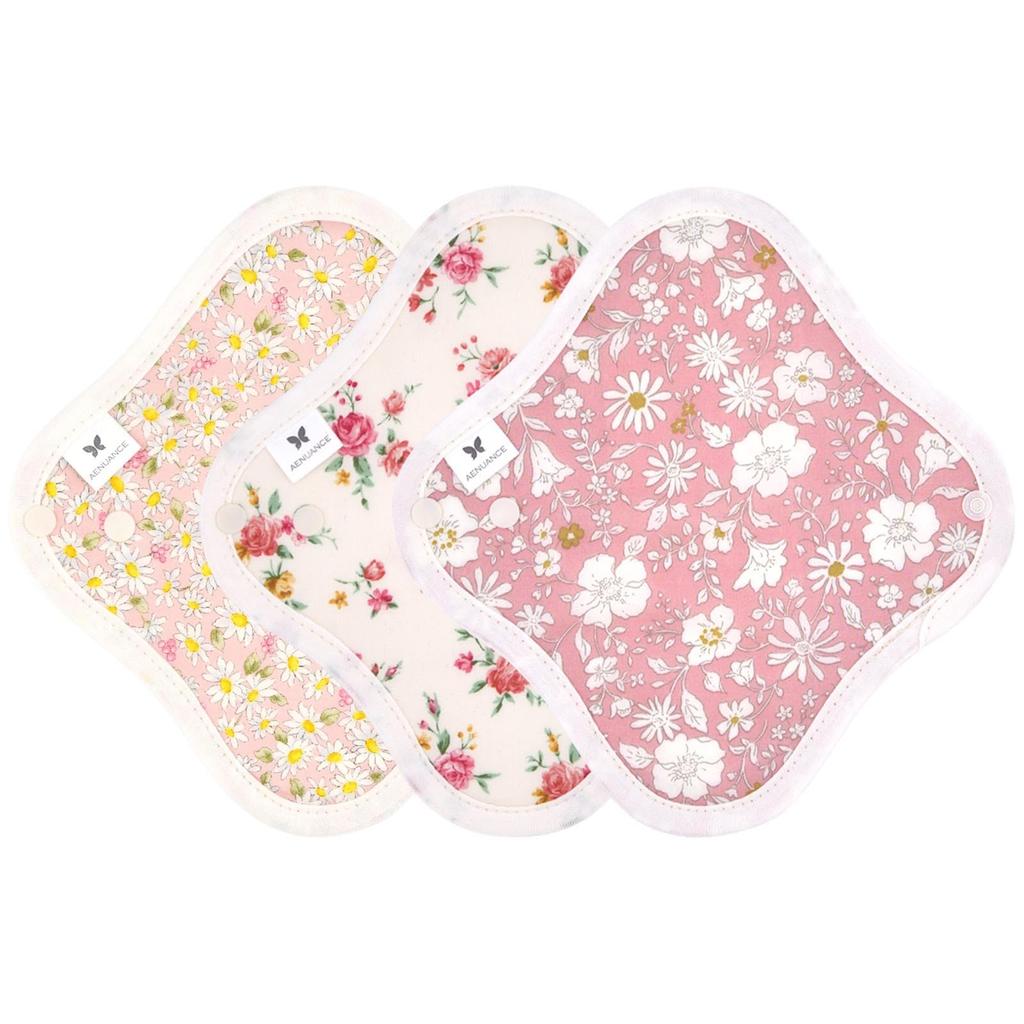 AENUANCE Cloth Pads for Mild Urinary 2cc Incontinence, 3-Piece Set, Thin, Absorbent, Capacity, SS, Non-Waterproof, AESST-3P-V09
