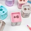 Sacapuntas Small Pencil Sharpener Double Hole Simple Pencil Cutter  School Supplies