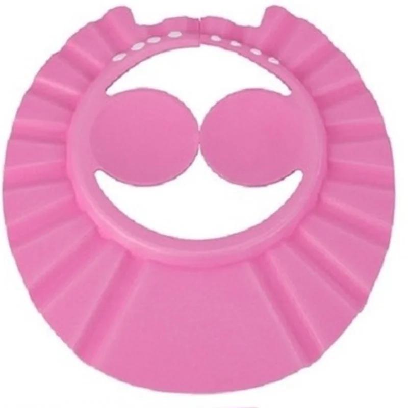 1 Pcs Adjustable Soft Cap Baby Shampoo Hair Care Kids Safety Shampoo Bath Cap Bath Protection Kids Bath Cap розовый