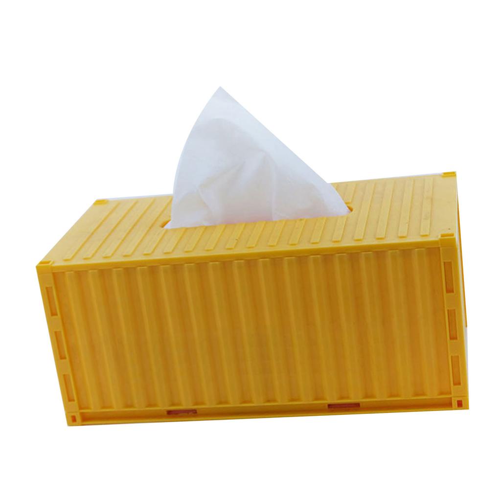 Cargo Container Shaped Tissue Box Holder Plastic Napkin Dispenser for Bedroom Table Accessories Home Decoration Supplies