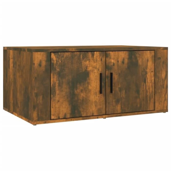 816517 vidaXL Coffee Table Smoked Oak 80x50x36 Cm Engineered Wood