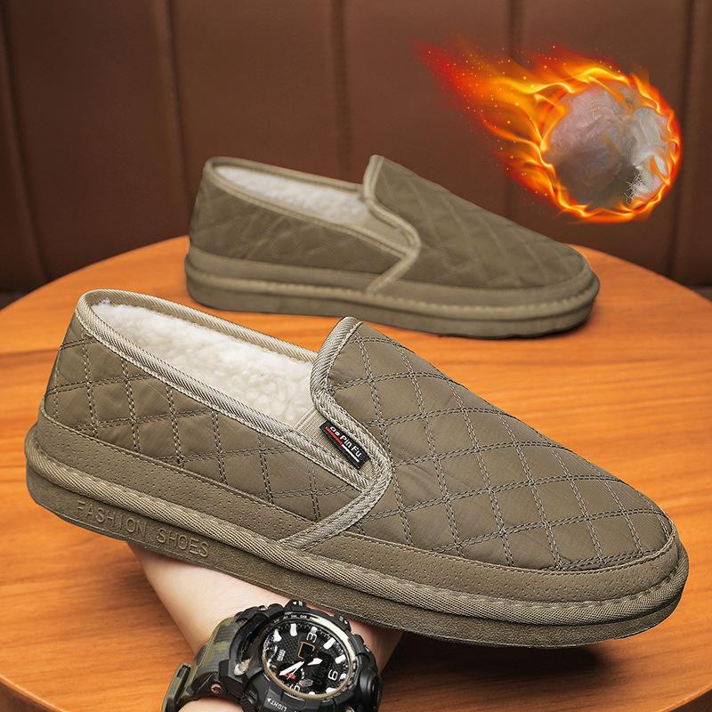 Cotton Shoes Men's Winter Plus Velvet Thickened Non-slip Pedal Old Beijing Cloth Shoes Warm Waterproof Shoes