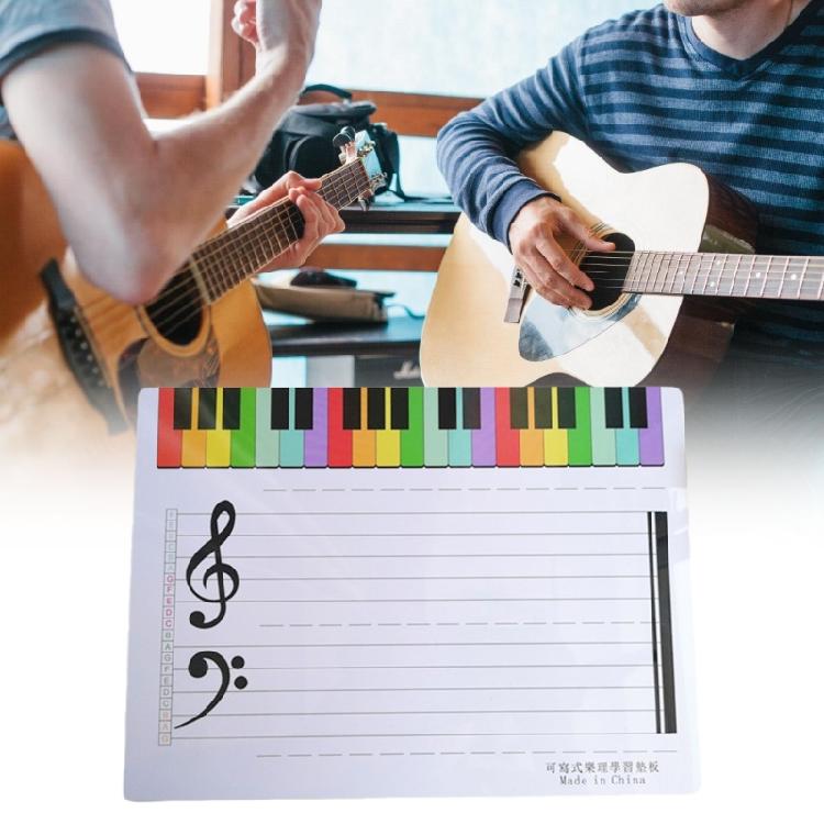 Professional Music Staff Learning Board Eraseable Music Notation Practice Board Safe PVC Materials For Educators uSE