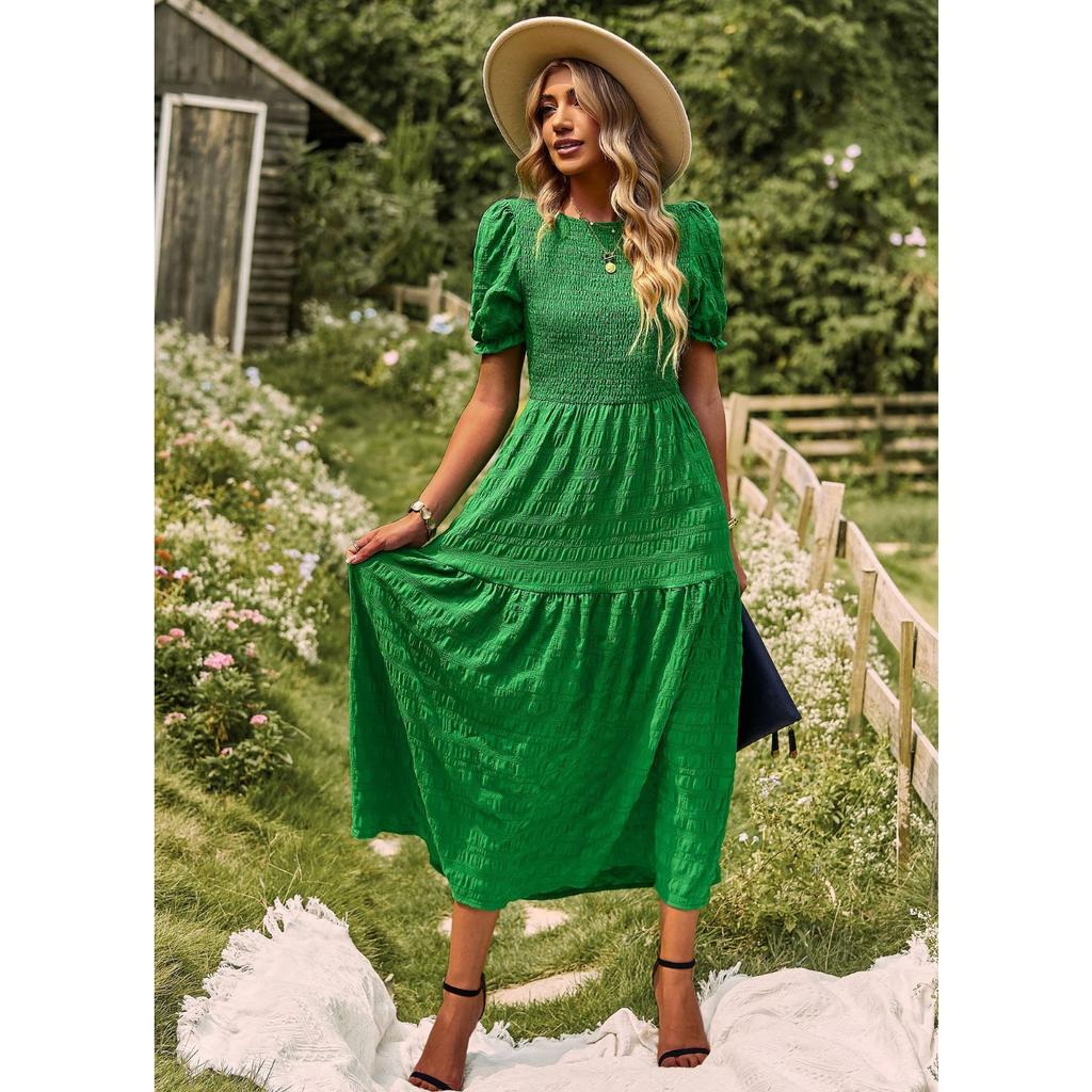 YNIQUE Temperament Casual Vacation Dress Spring/Summer Short Sleeve A-Line Dresses