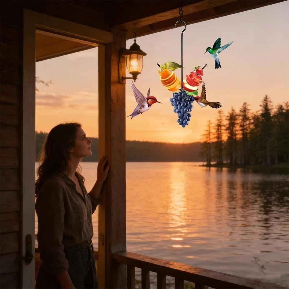 2 Fork Hummingbird Feeder Hanging Hook Fruit Holder Pet Food Storage Rack  Outdoor Use