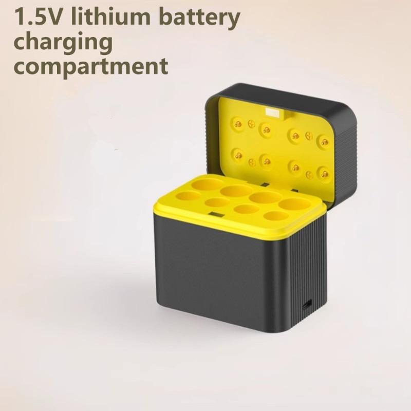 Heat Resistant Universal Batteries Charging Station For 5 7 Size Cells Type C Interfaces Intelligent Current Regulation