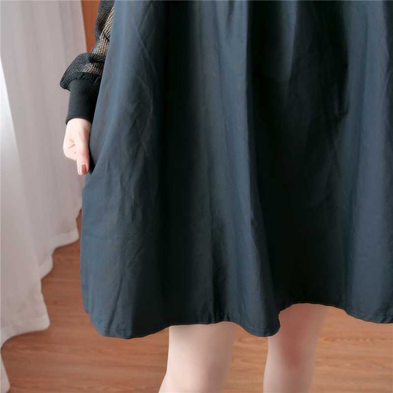 Western Style Plus Size Women's Summer Dress Fat Sister Lace Mesh Stitching Short Sleeves