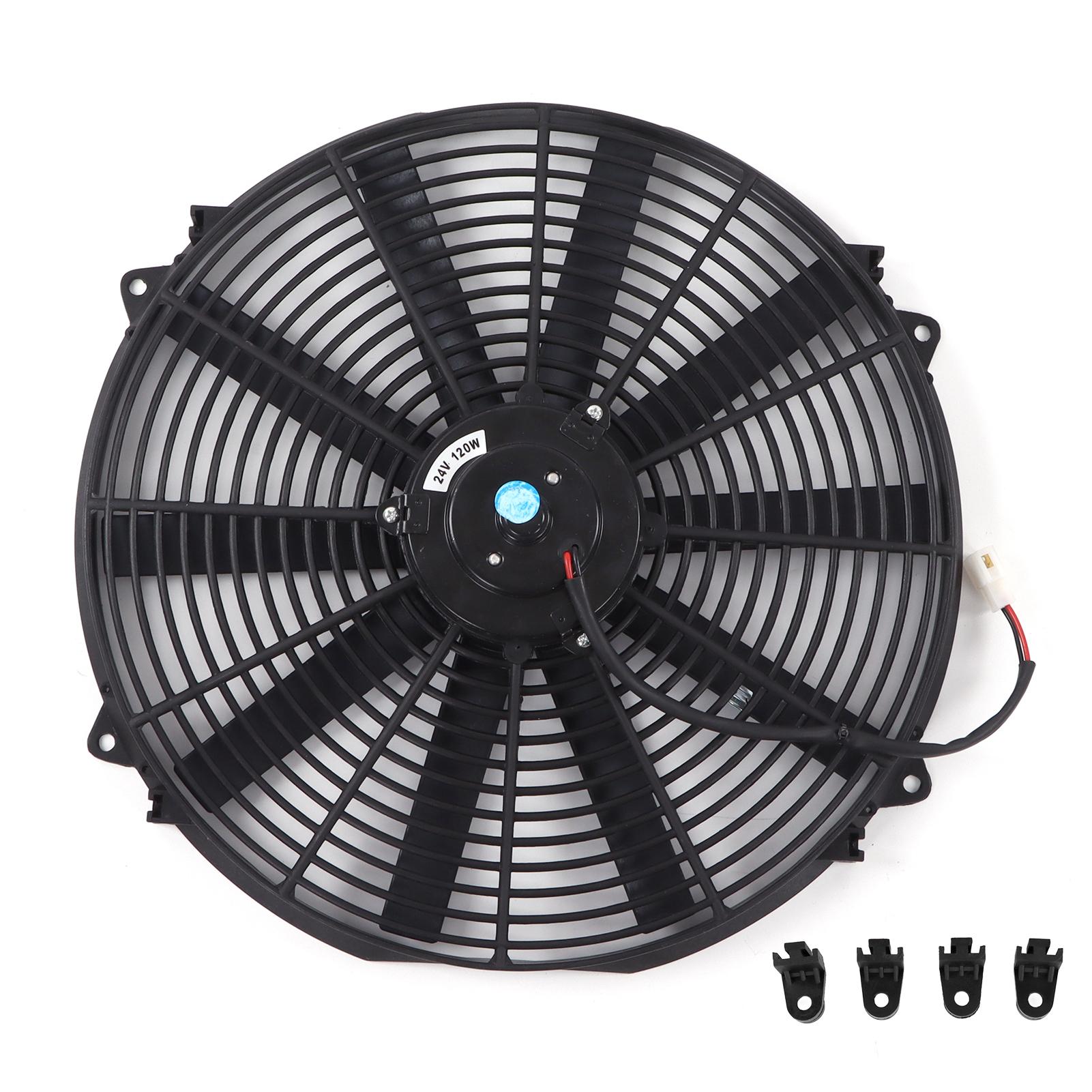 16in Slim Fan Push Pull Electric Radiator Cooling Fan 24V 120W for Car Truck RV Radiator Fan Electric RadiatorSlim Fan чёрный