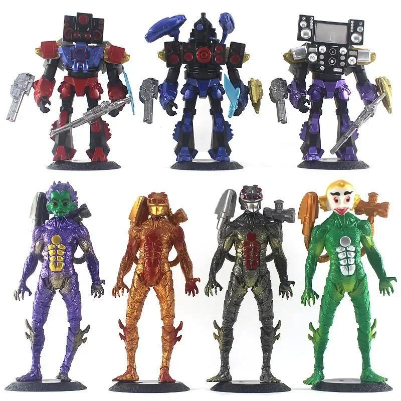 Titan Clock Man Figuras Pvc Model Skibidi Toilet Man Game Action Toy Figures Boys Children'S Birthday Gift