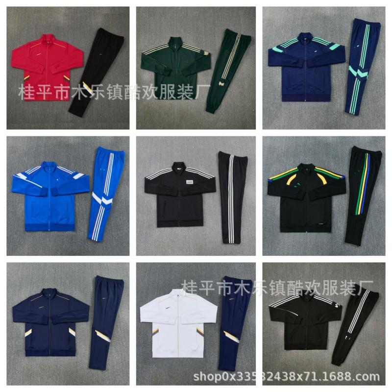 AJ Tracksuit Set Long Zip Football Training Suit No Team Men Women Sportswear