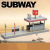 1:64 Scale Metro Station Model Figure Display Architecture Scene Model Sand Table Layout