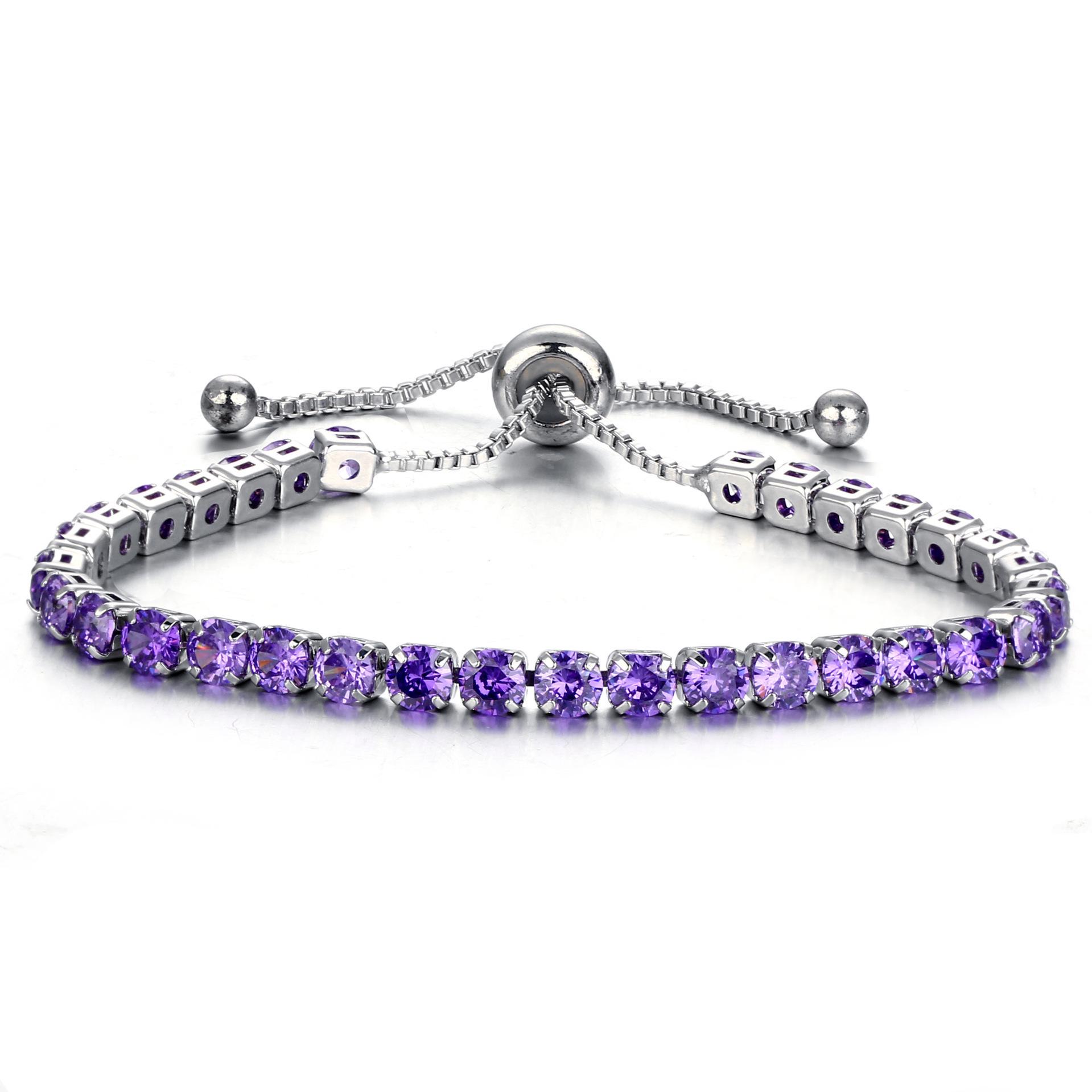 

Trendy 3mm Zircon Bracelet: Luxurious Light Fashion Jewelry with Unique Design for Women