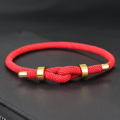 Eenvoudige Milan Rope Heren Dames Armband Metalen Verstelbare Gevlochten Armband Geluks Rode Touw Sport Casual Accessoires Cadeau