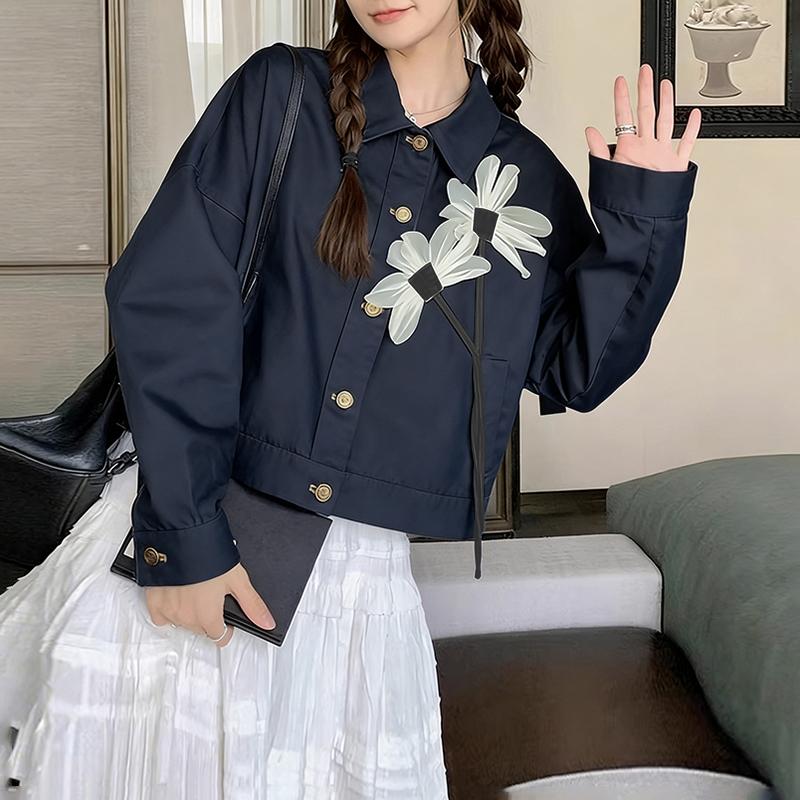 ZANZEA Blusa feminina casual gola virada para baixo solta manga comprida